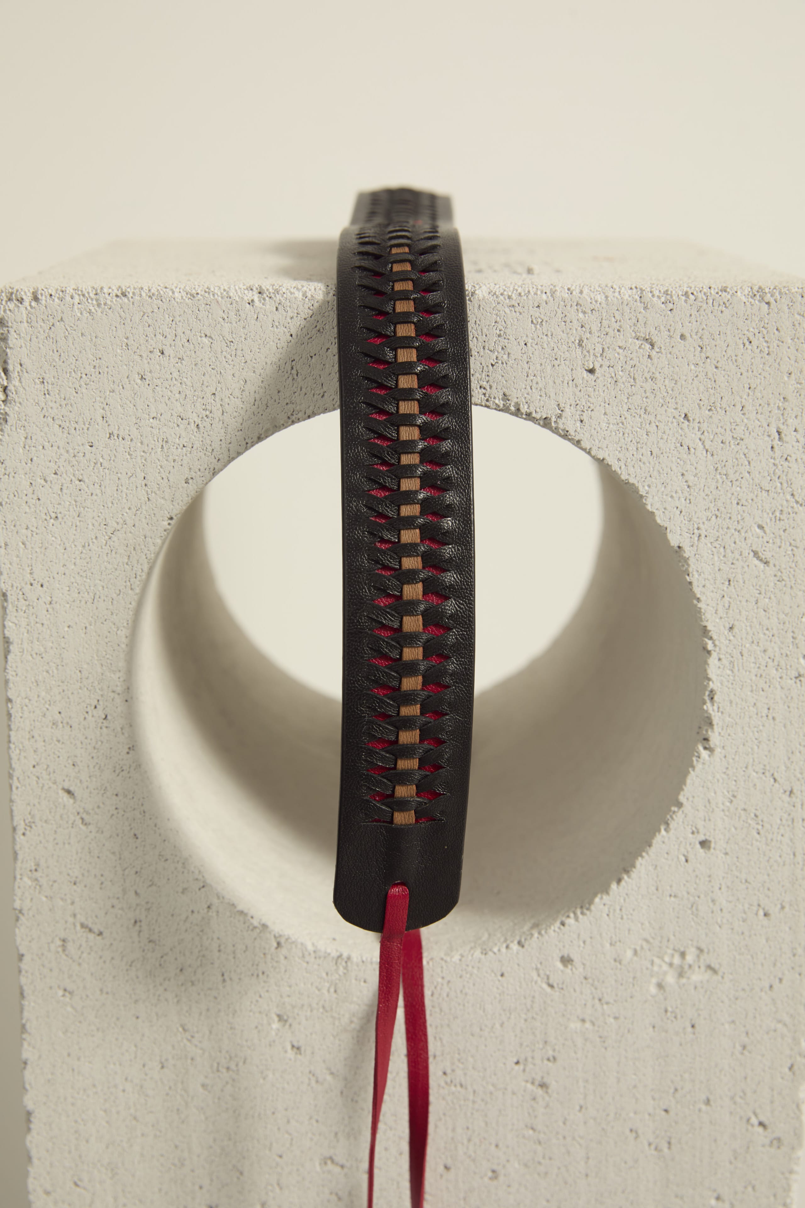 CEINTURE EN CUIR TRESSA - BLACK