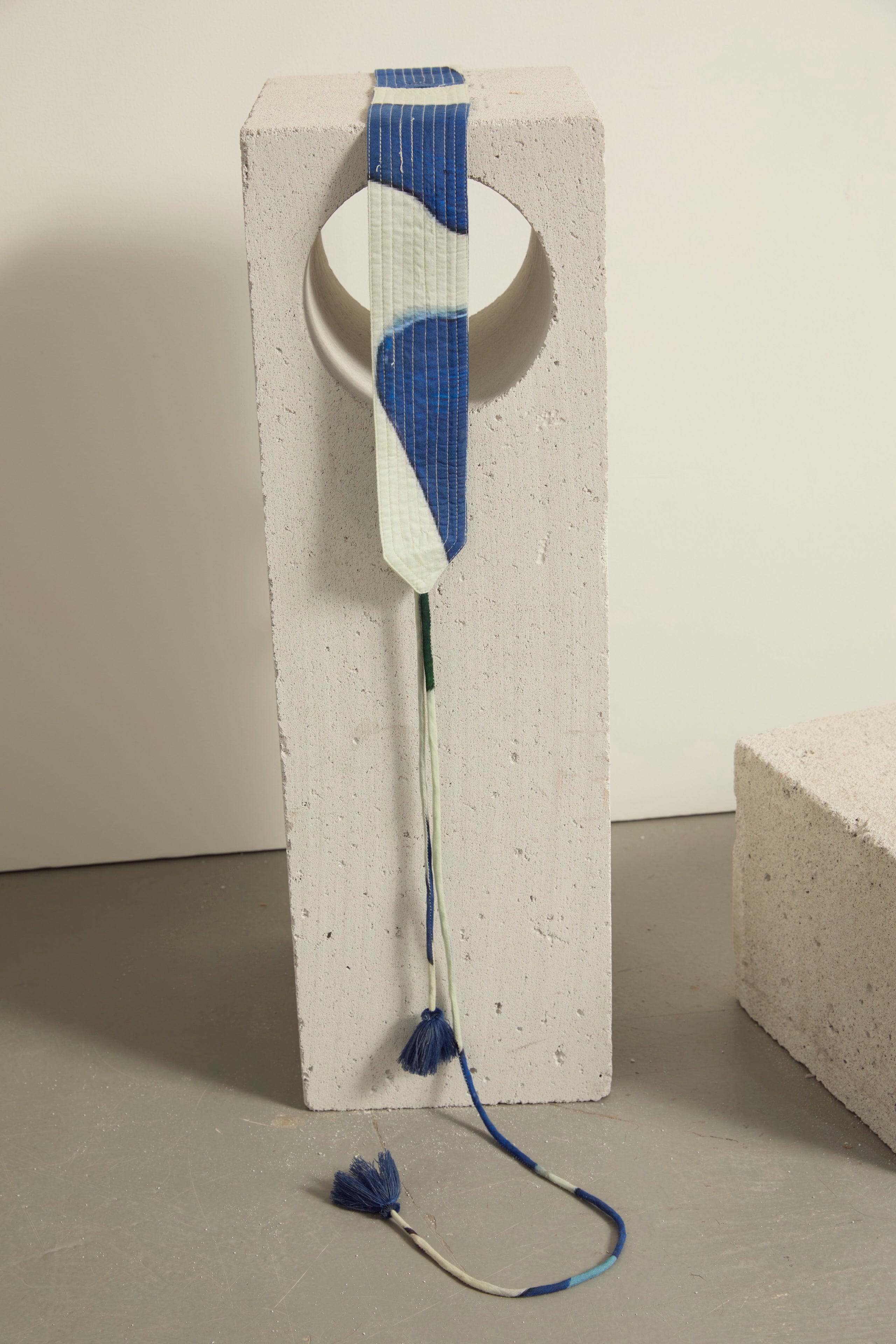 CEINTURE ANDRIA IMPRIME CACTUS - LAPIS BLUE