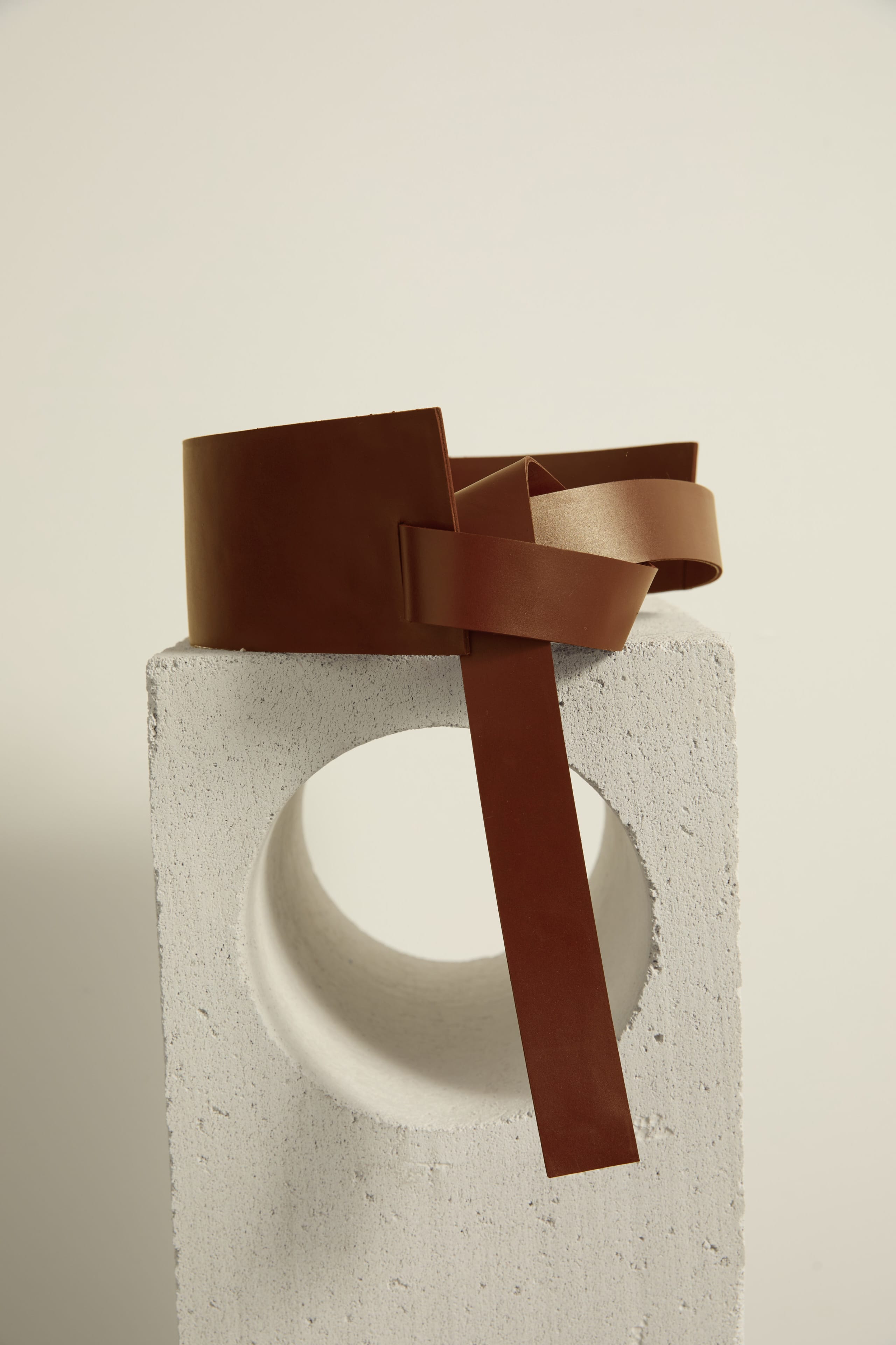 CEINTURE EN CUIR PAULETTE - TERRACOTTA