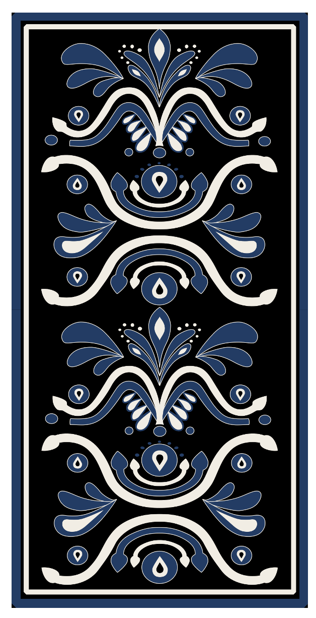 ETOLE IMPRIME BAROQUE - BLACK