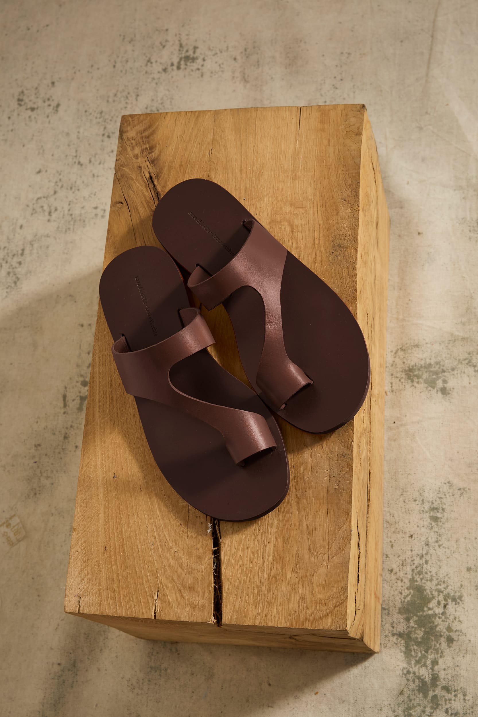 SANDALES EN CUIR ITAK - BURGUNDY