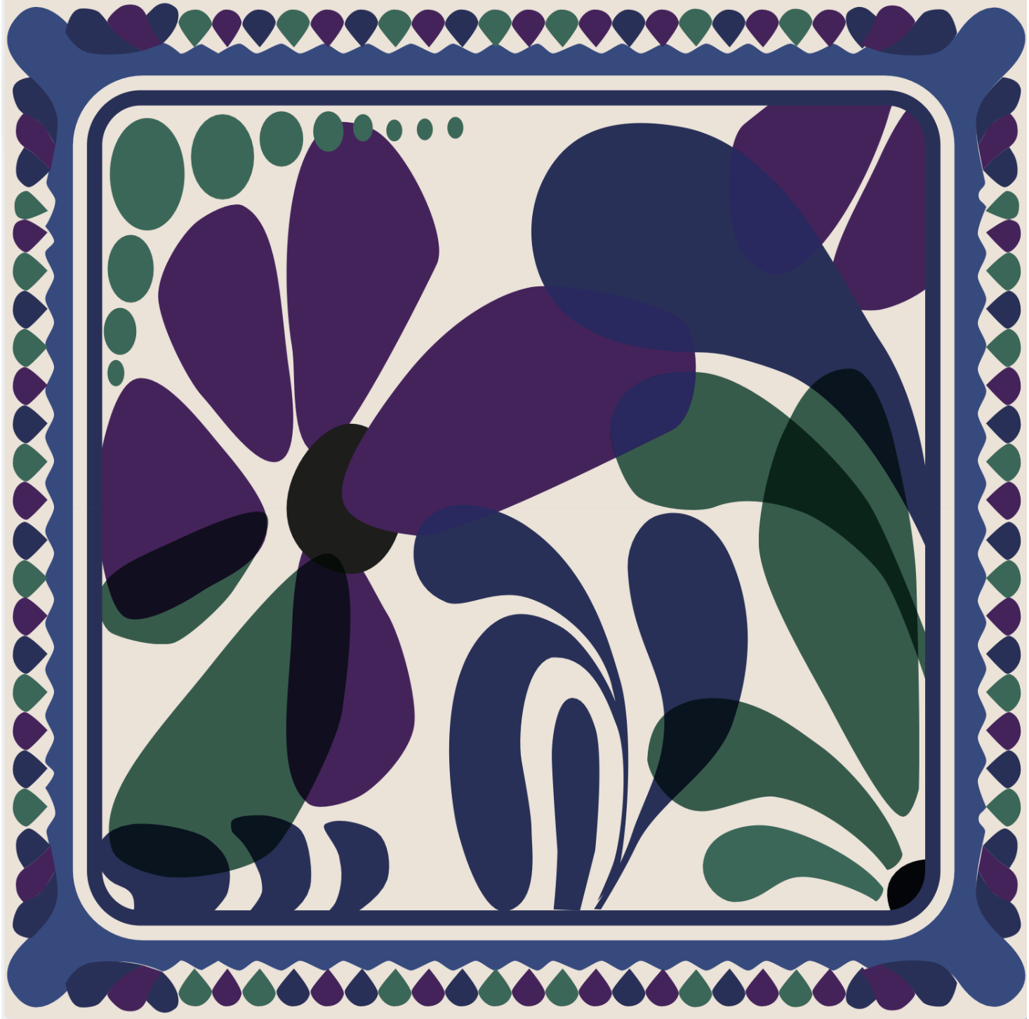 BANDANA IMPRIME RIVIERA - VIOLET