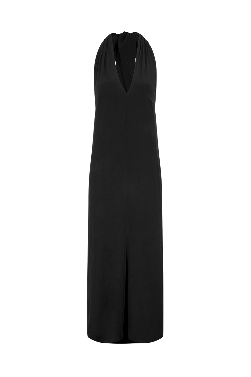 ALMA SILK DRESS - BLACK