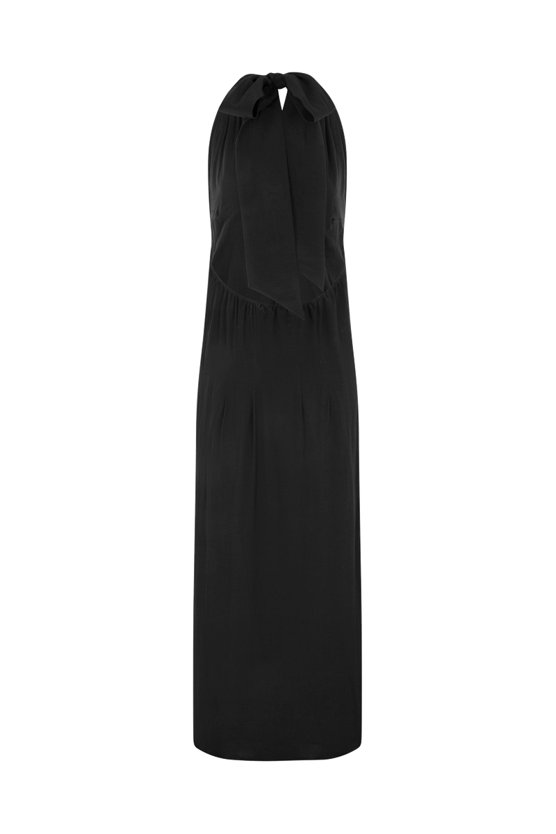 ALMA SILK DRESS - BLACK
