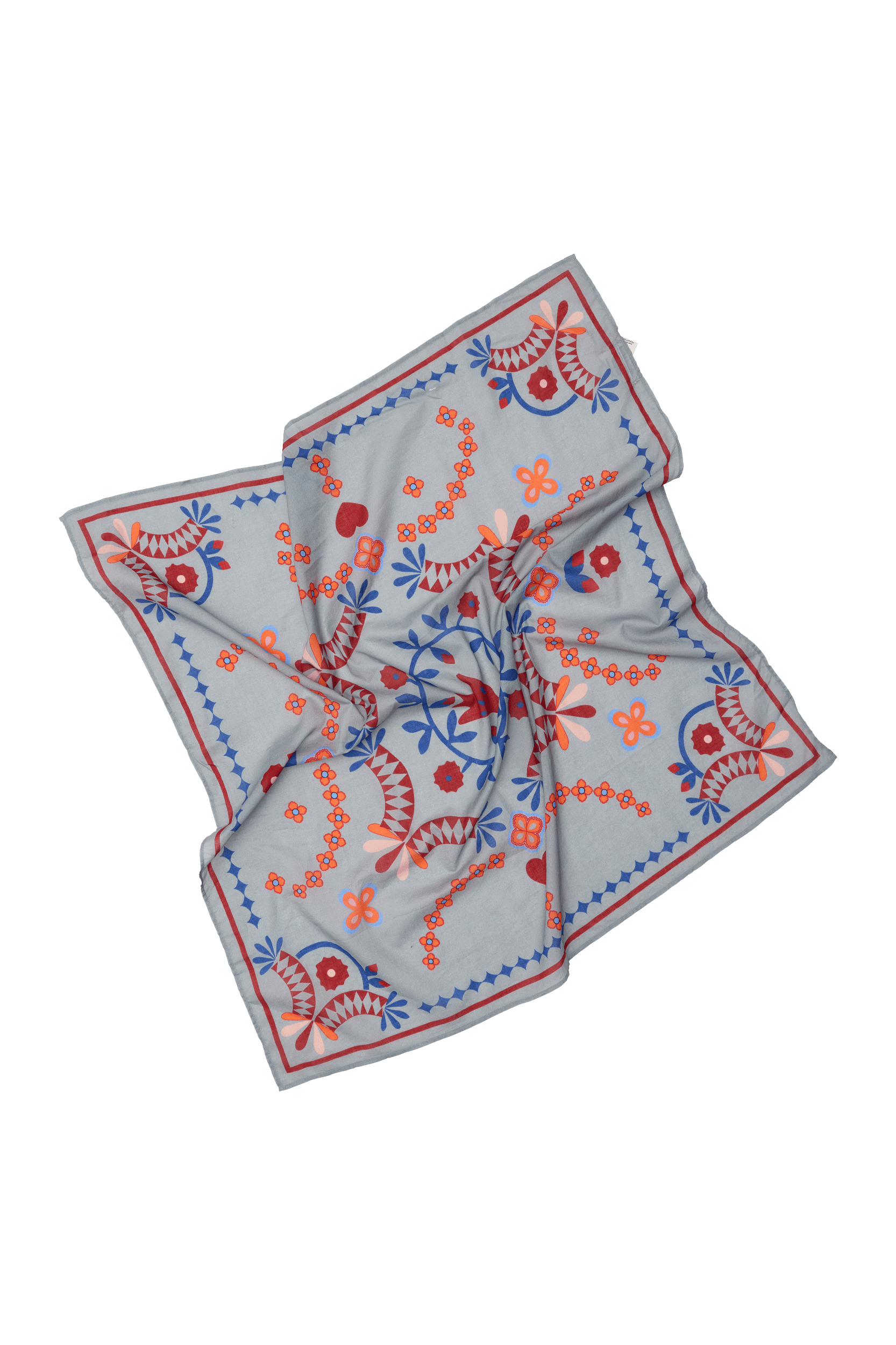 BANDANA IMPRIME BLOSSOM - MINERAL BLUE