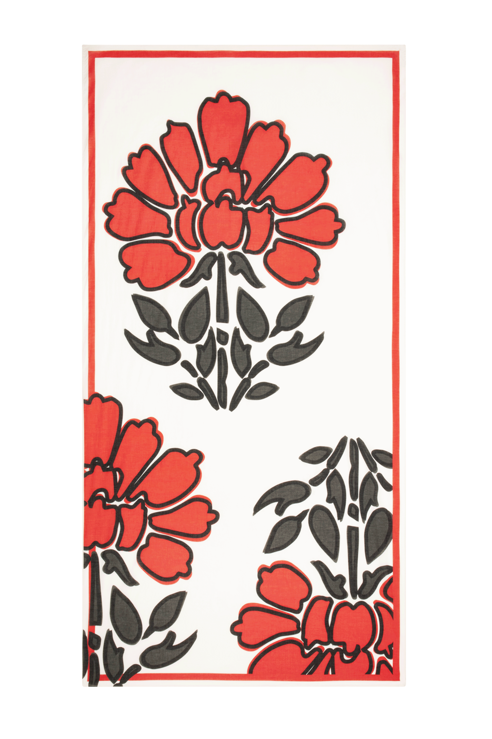 ETOLE IMPRIME INDIAN FLOWERS - REDCLAY