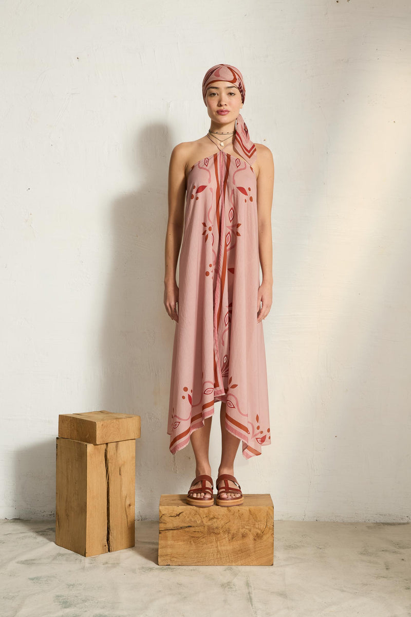 ROBE IVINA IMPRIME ARABESQUE - PINK