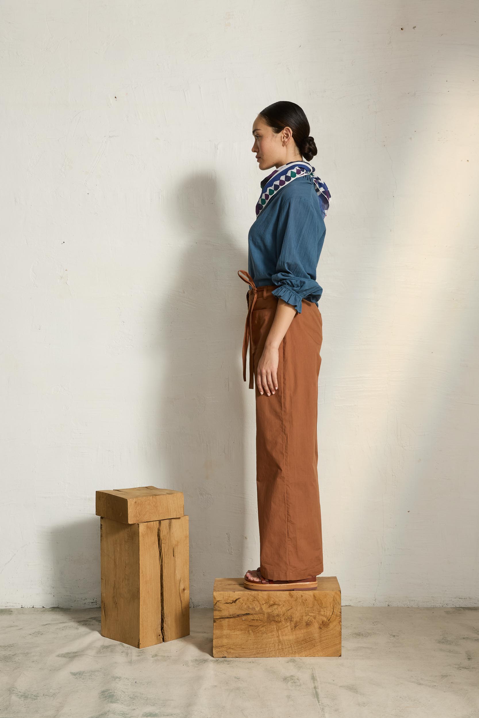 SAPHO BLOUSE - STORM BLUE