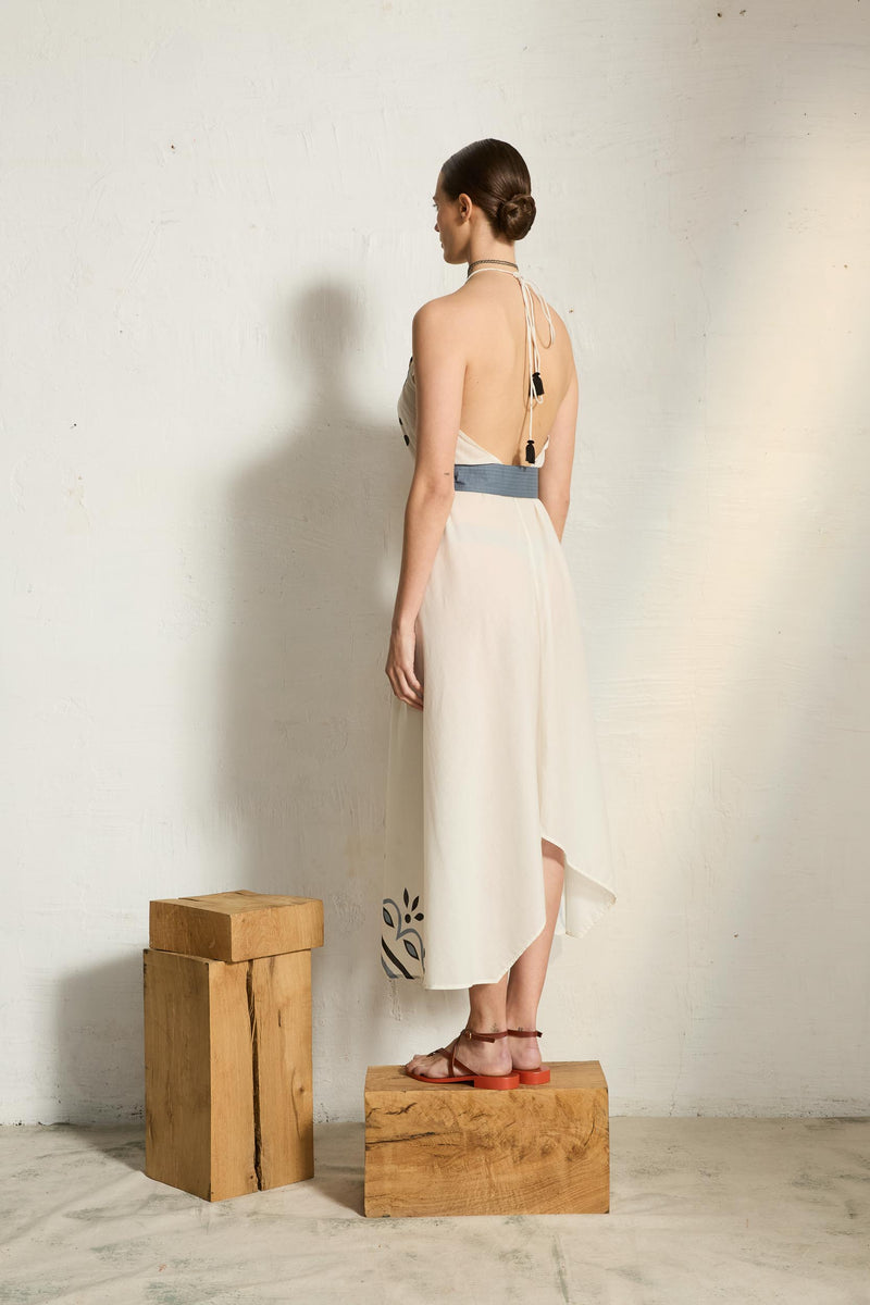 ROBE IVINA IMPRIME ARABESQUE - WHITE