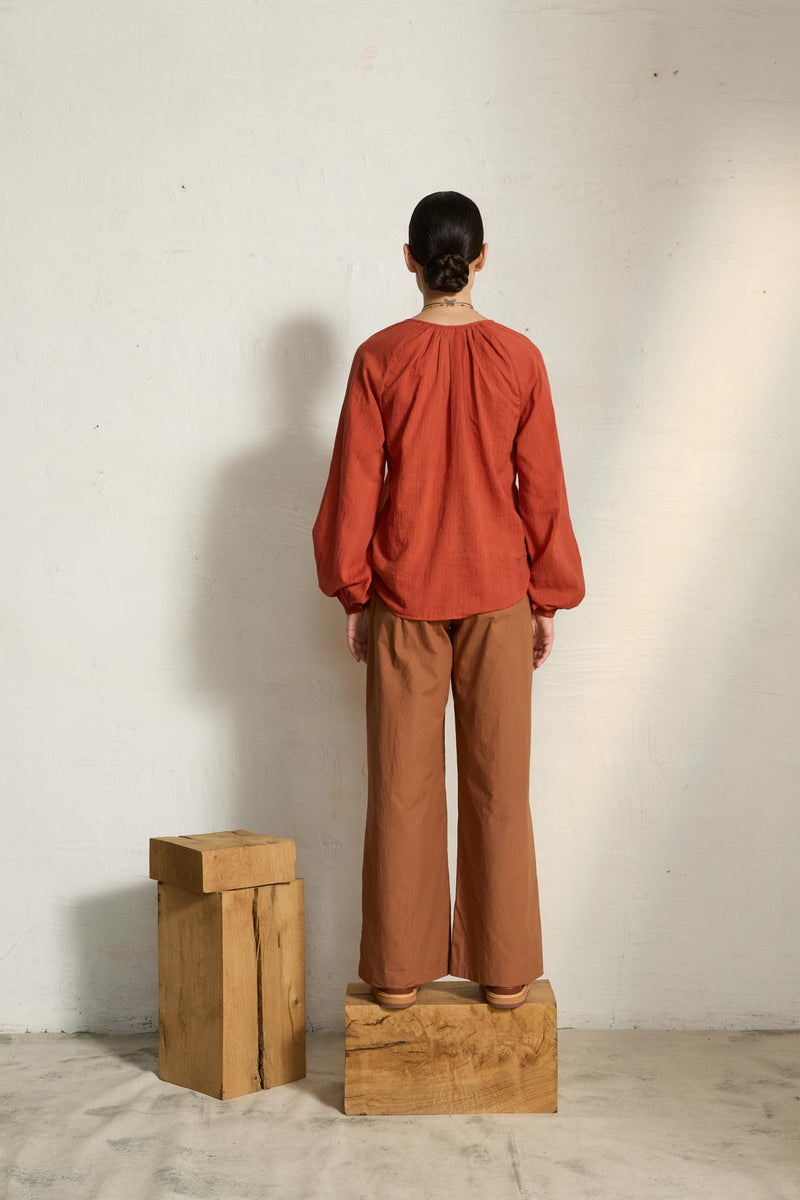 BLOUSE ROSIE AJOUREE - POTTER CLAY