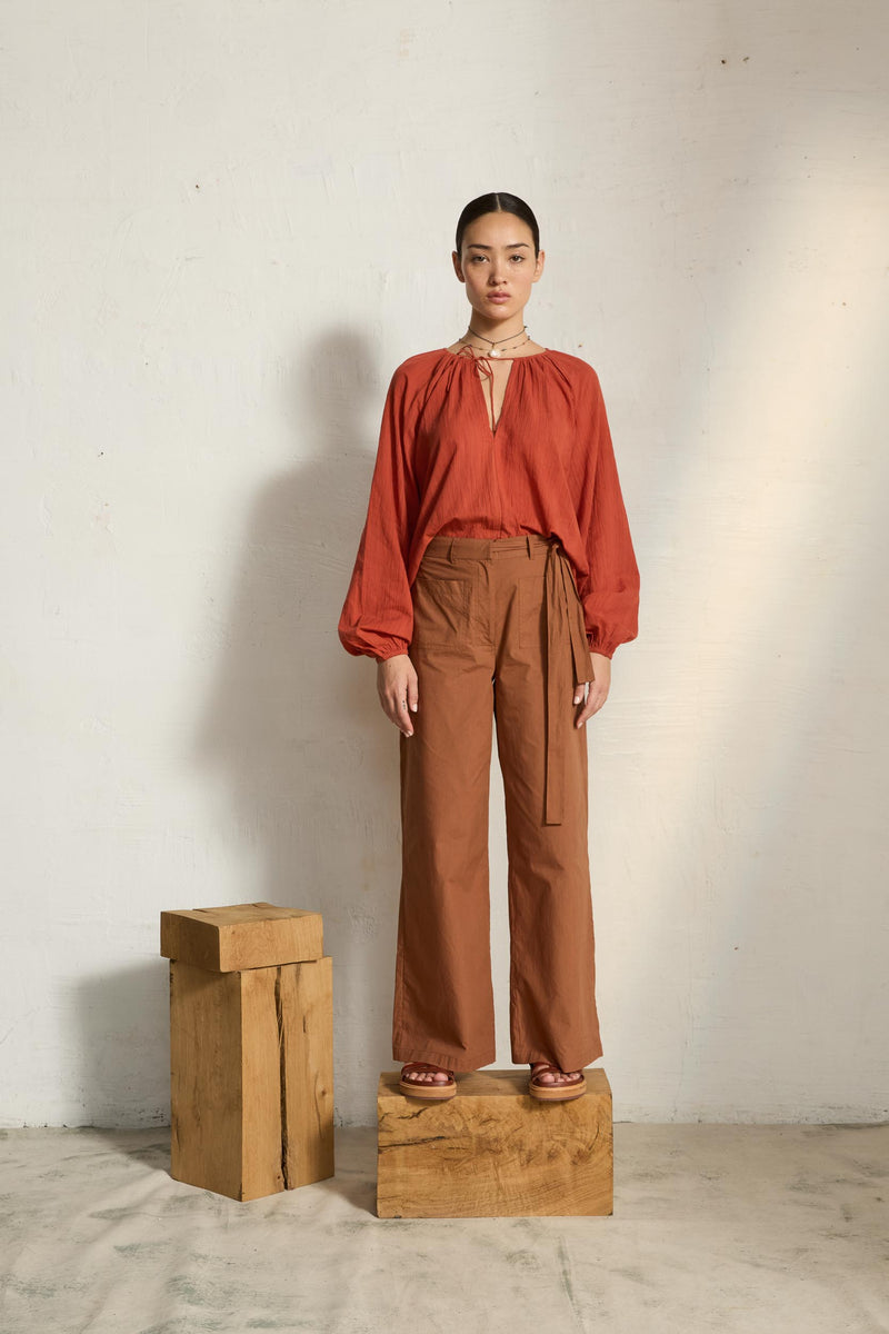 BLOUSE ROSIE AJOUREE - POTTER CLAY