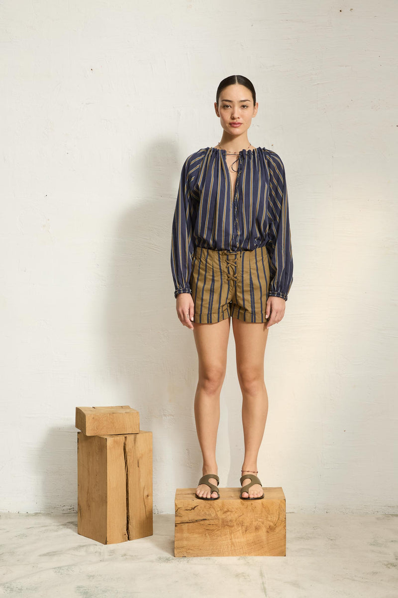 BLOUSE BONO IMPRIME PELICANO - ARMY DARK BLUE