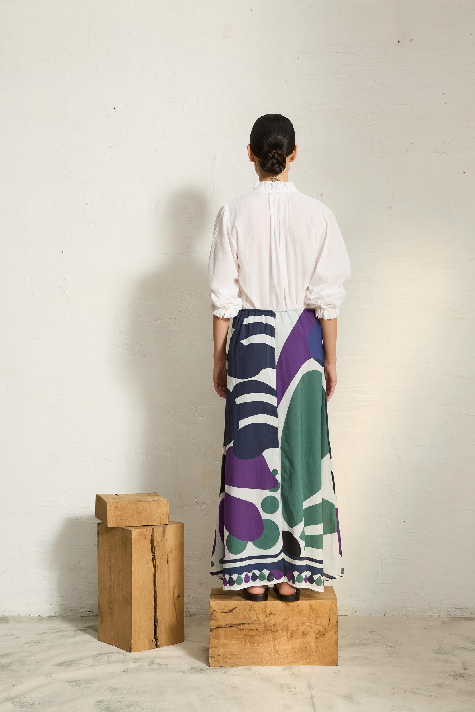 JUPE PAO IMPRIME RIVIERA - VIOLET