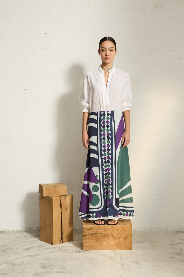 JUPE PAO IMPRIME RIVIERA - VIOLET