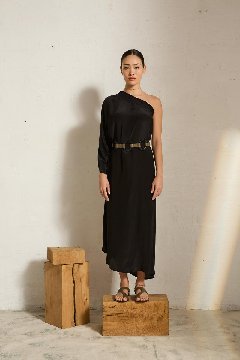 CEINTURE EN CUIR PAMELA - BLACK