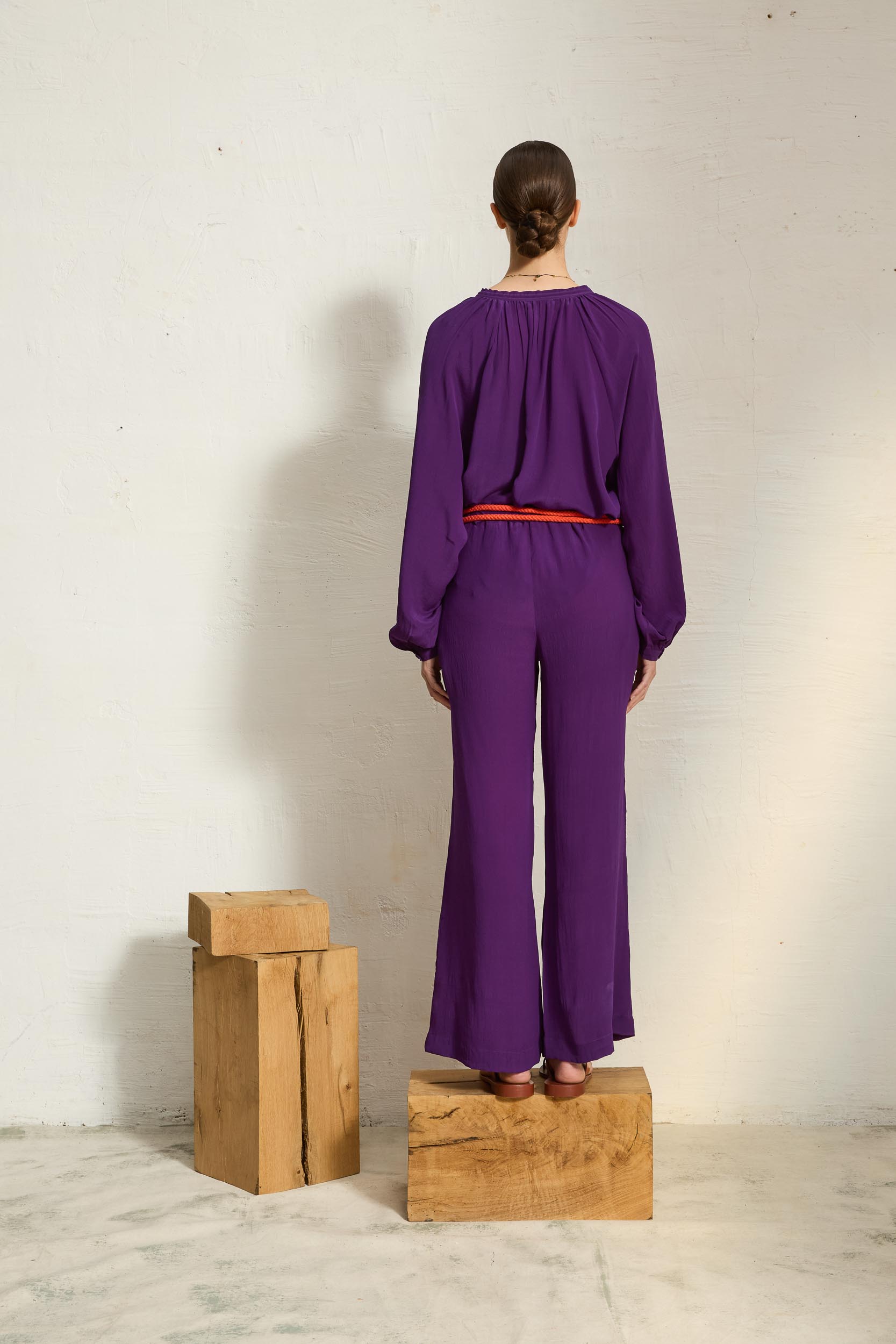 CLAUDE SILK BLOUSE - ULTRA VIOLET