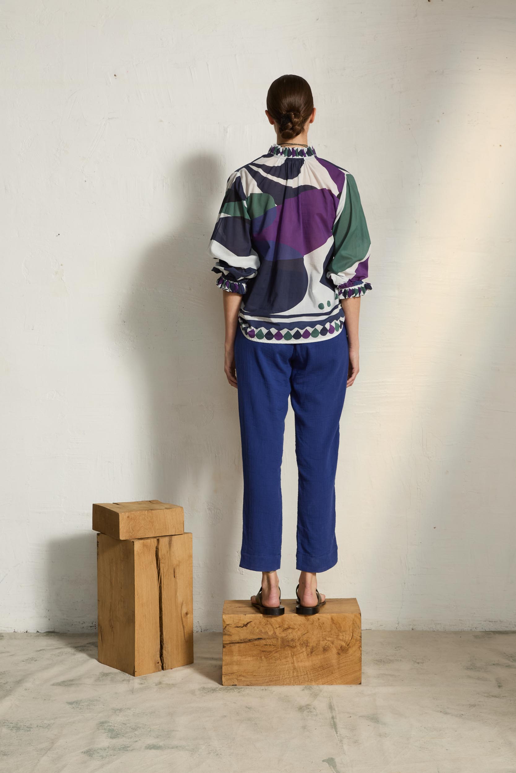BLOUSE SAPHO IMPRIME RIVIERA - VIOLET
