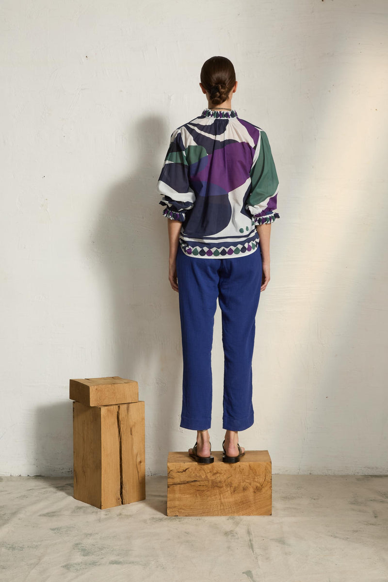 BLOUSE SAPHO IMPRIME RIVIERA - VIOLET