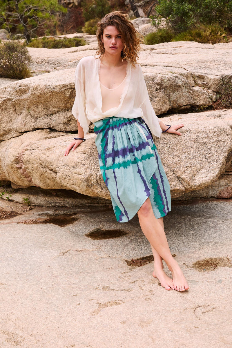 KIMONO RENATA ETAMINE DE LAINE - LATTE
