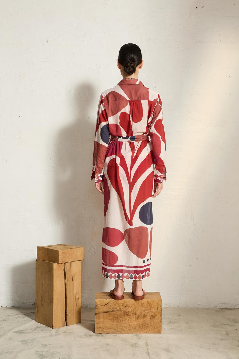 ROBE MURANO IMPRIME RIVIERA - RED