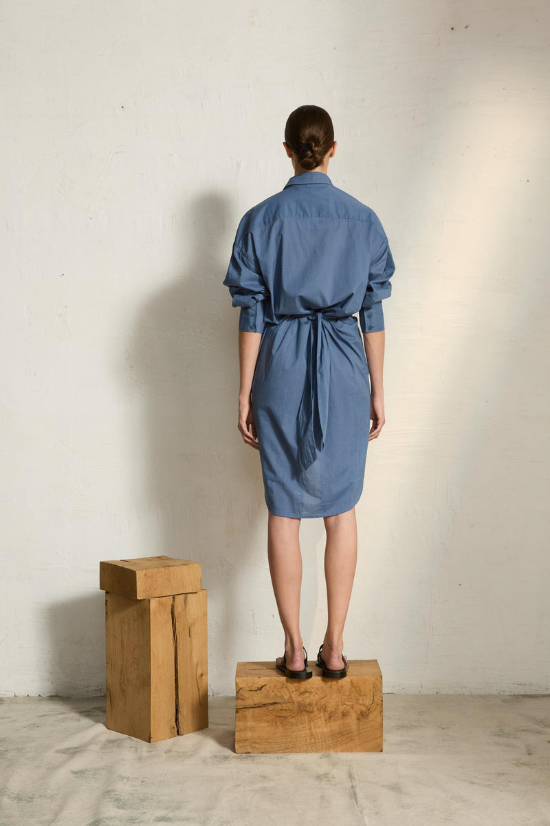 ROBE LILY LONG - STORM BLUE