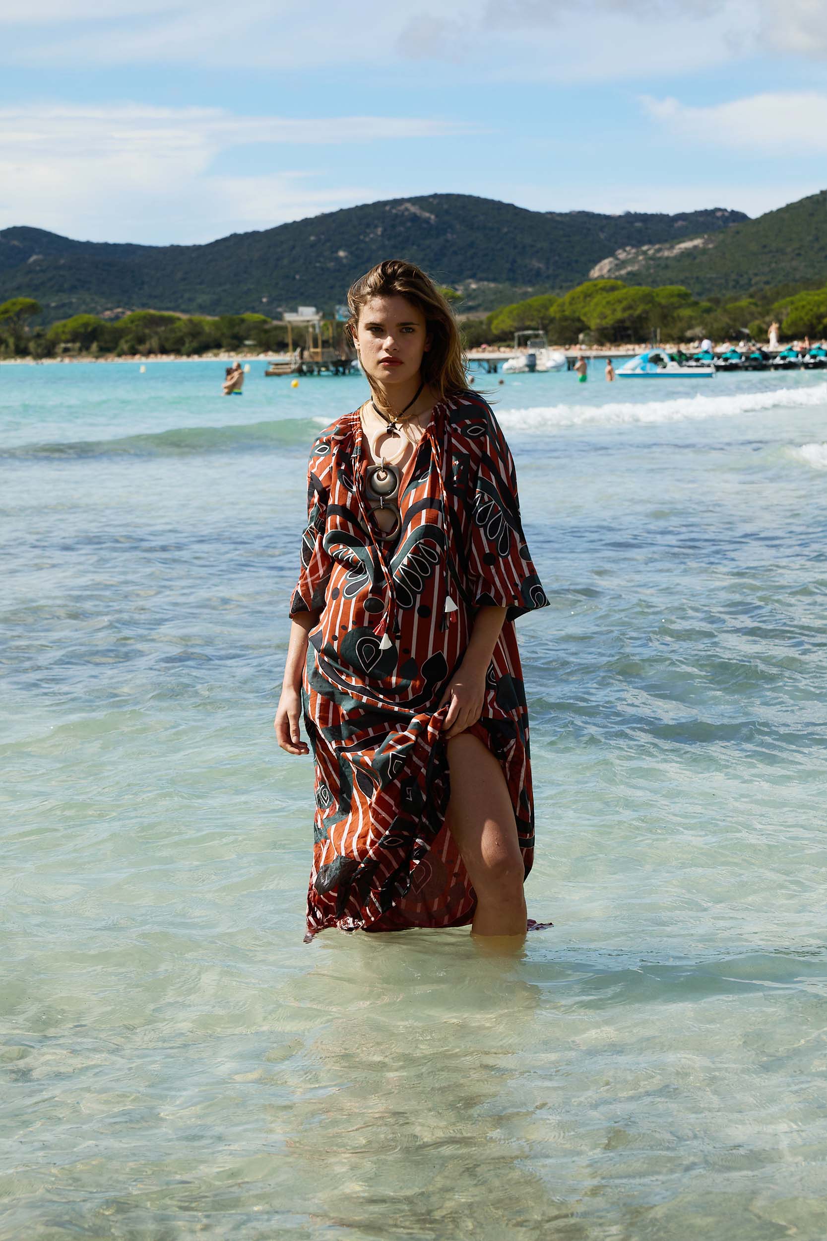 BAROQUE PRINT OCTAVIE DRESS - PINK