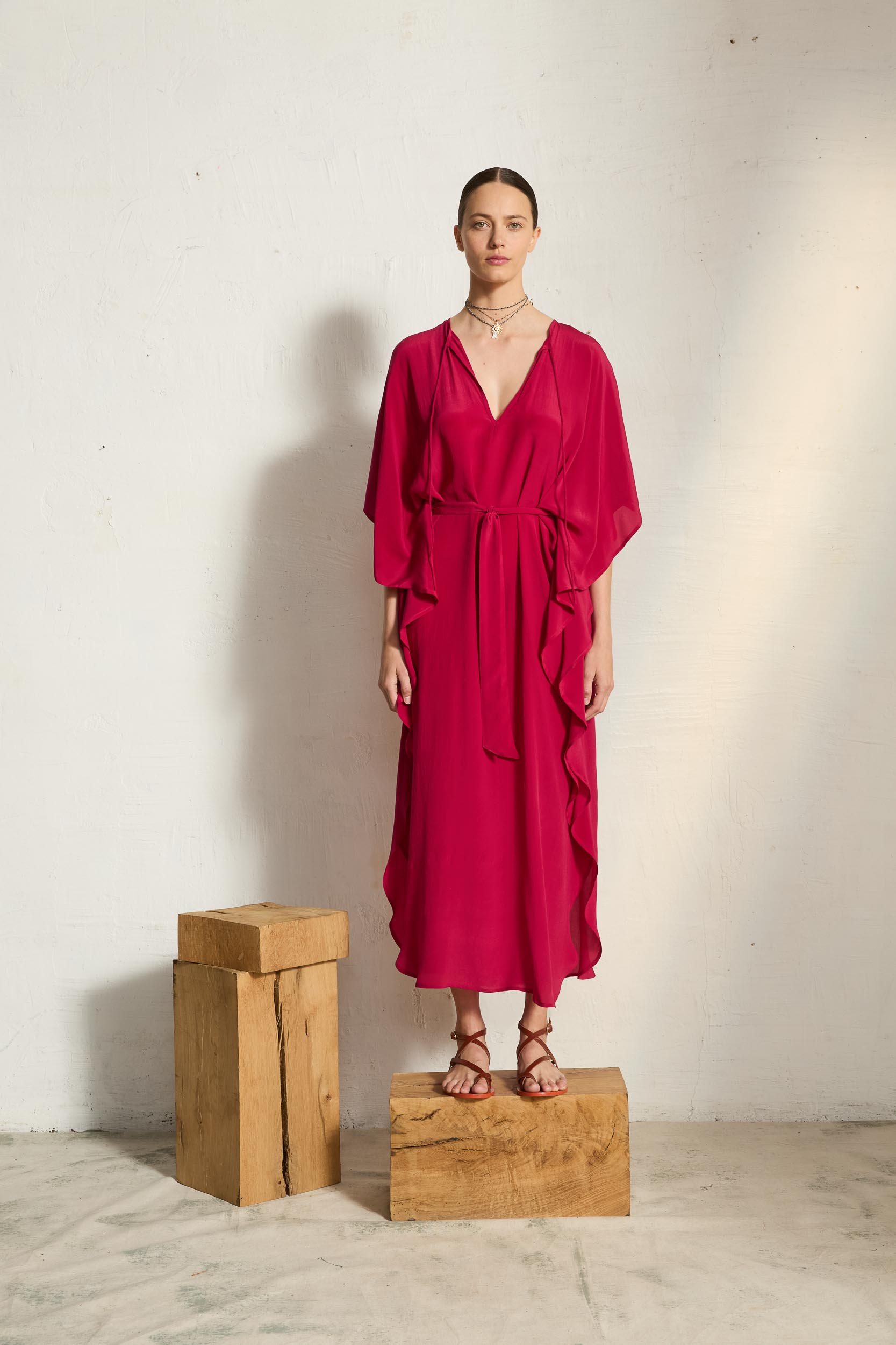 ROBE SABRINA SOIE - ASPEN GREEN