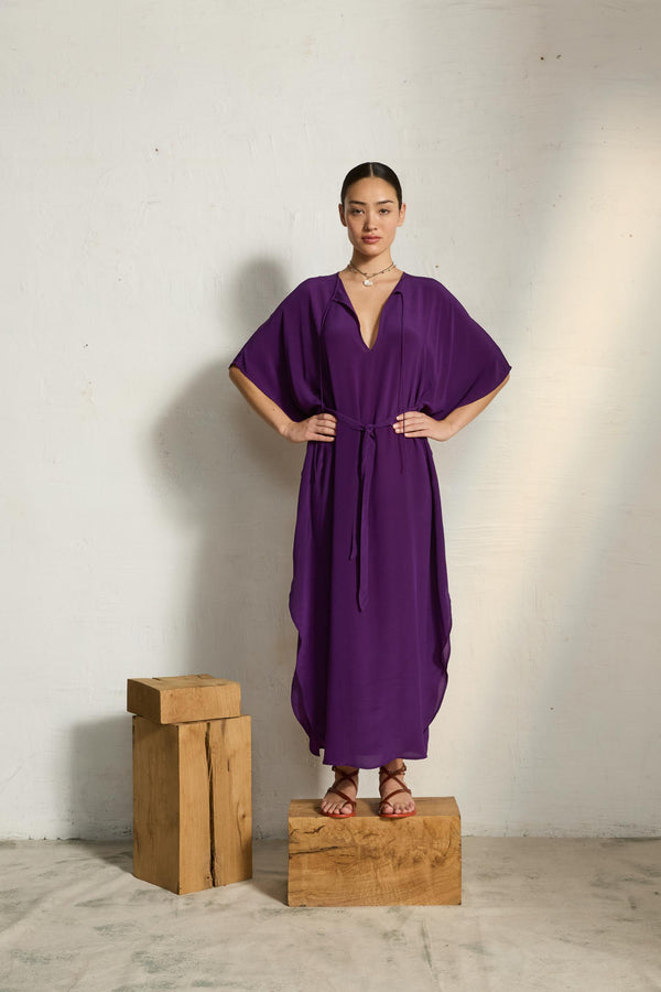 ROBE SABRINA SOIE - ULTRA VIOLET