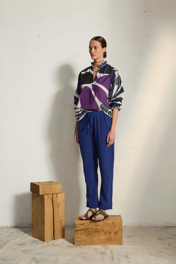 BLOUSE SAPHO IMPRIME RIVIERA - VIOLET