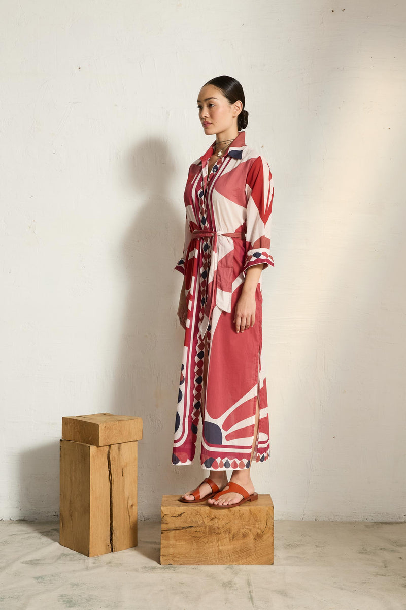 ROBE MURANO IMPRIME RIVIERA - RED
