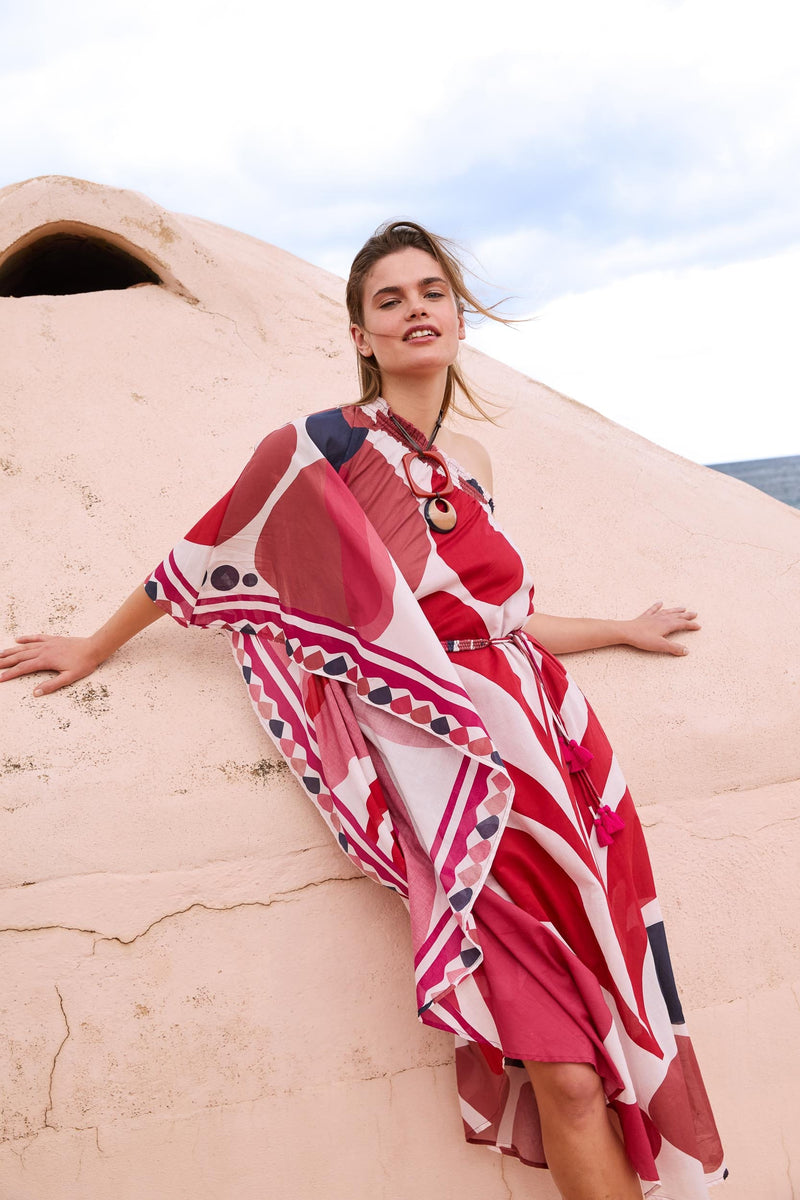 ROBE LOUNA IMPRIME RIVIERA - VIOLET