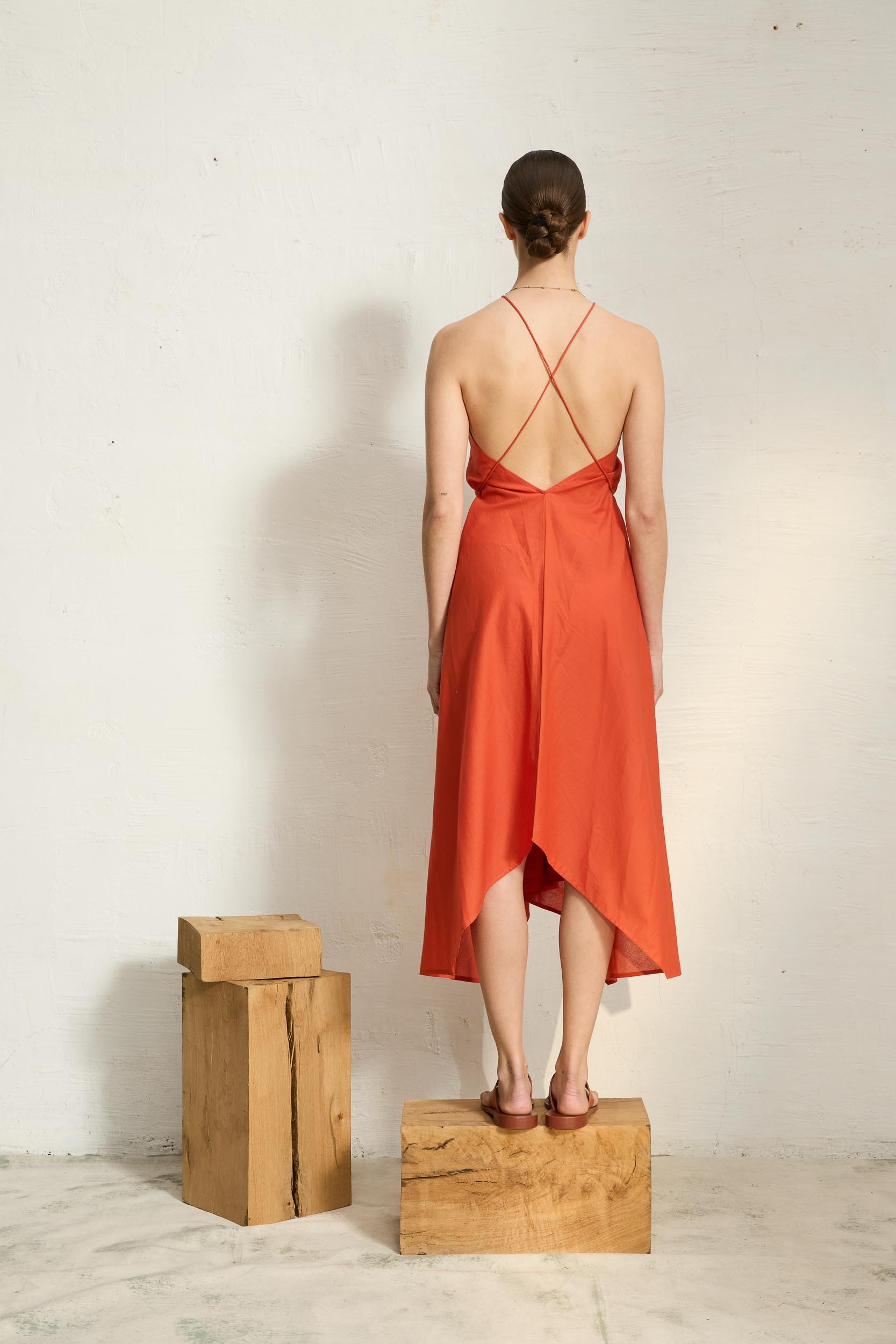 IVINA COTTON DRESS - REDCLAY