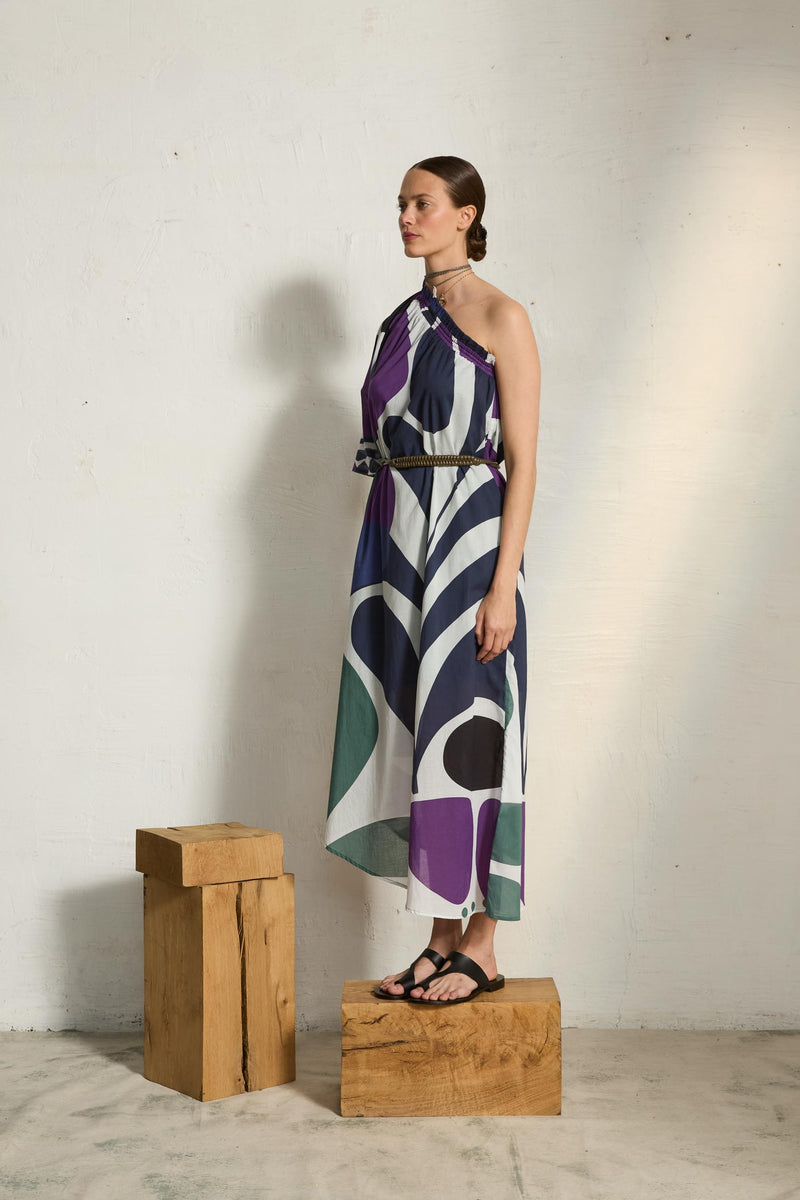 ROBE LOUNA IMPRIME RIVIERA - VIOLET
