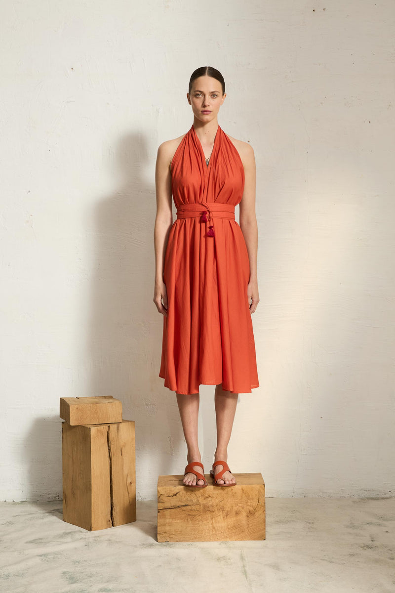 ROBE PARÉO MALIN MI-LONG ALINE - ARDOISE