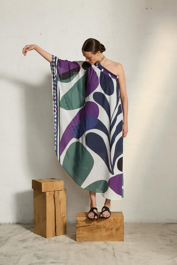 ROBE LOUNA IMPRIME RIVIERA - VIOLET