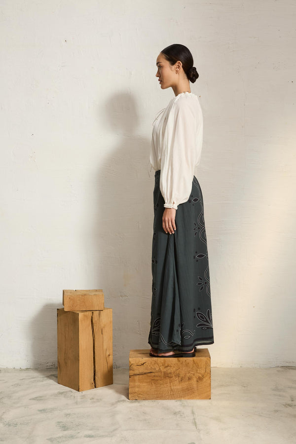 JUPE PAO IMPRIME ARABESQUE - ARDOISE