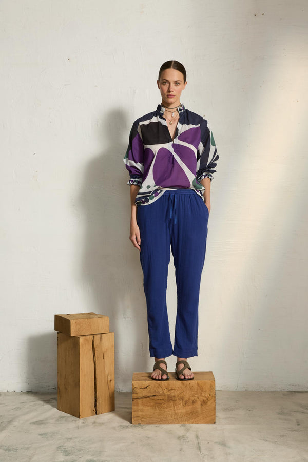 BLOUSE SAPHO IMPRIME RIVIERA - VIOLET