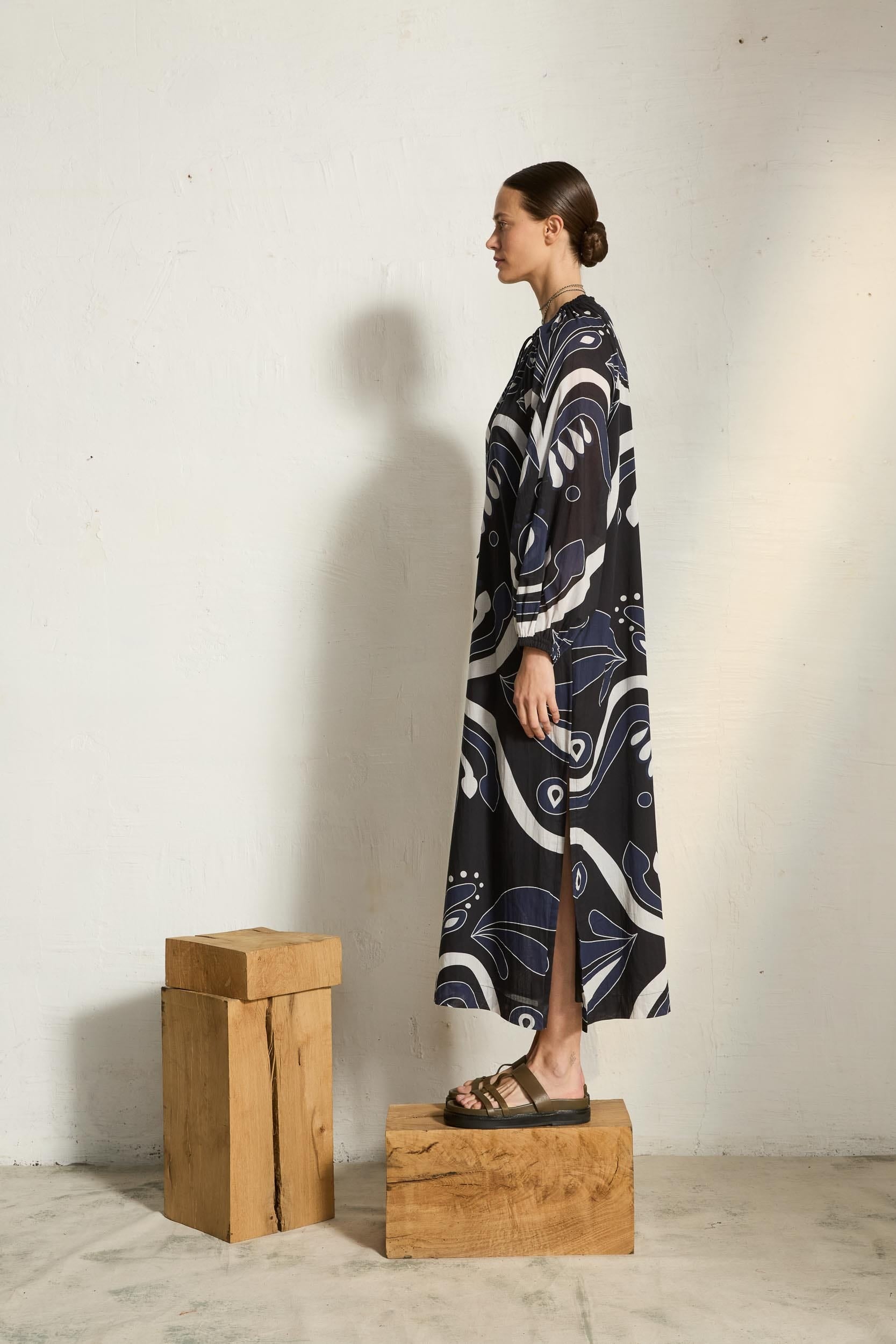 BAROQUE PRINT OCTAVIE DRESS - RED