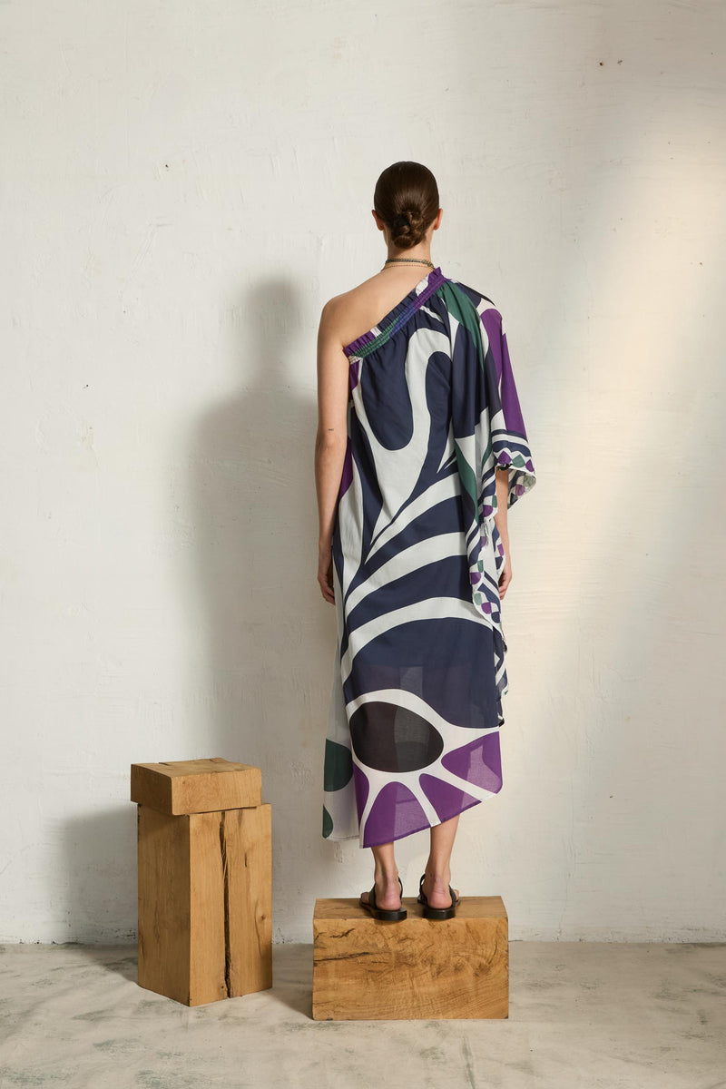 ROBE LOUNA IMPRIME RIVIERA - VIOLET