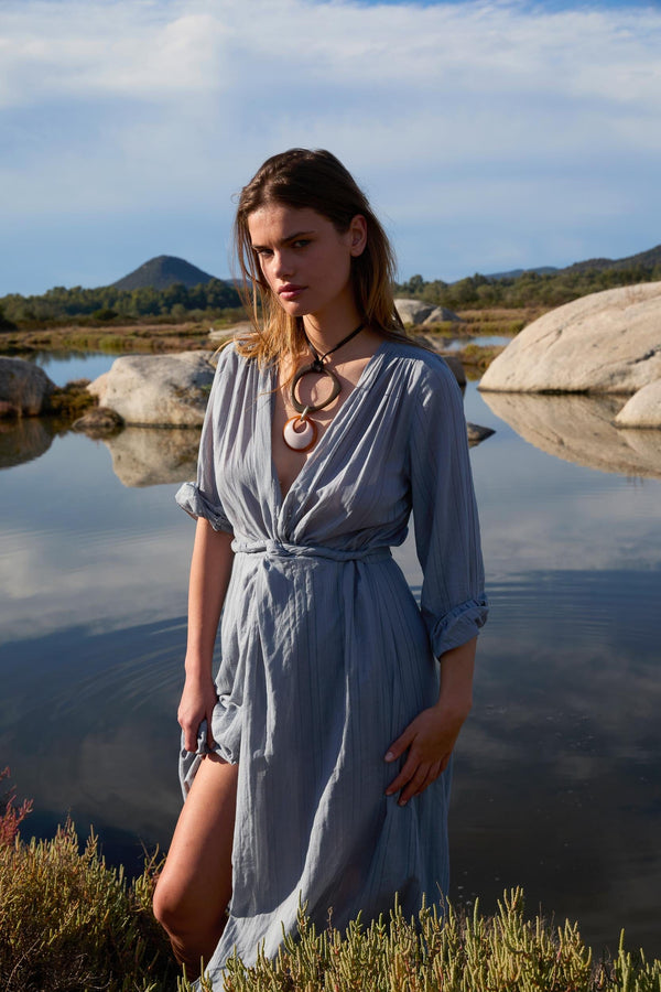 ROBE EMMANUELLE AJOUREE - WHITE
