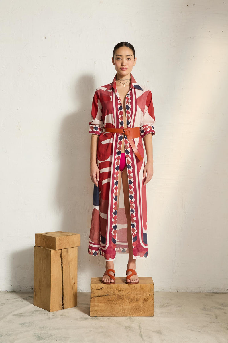 ROBE MURANO IMPRIME RIVIERA - RED