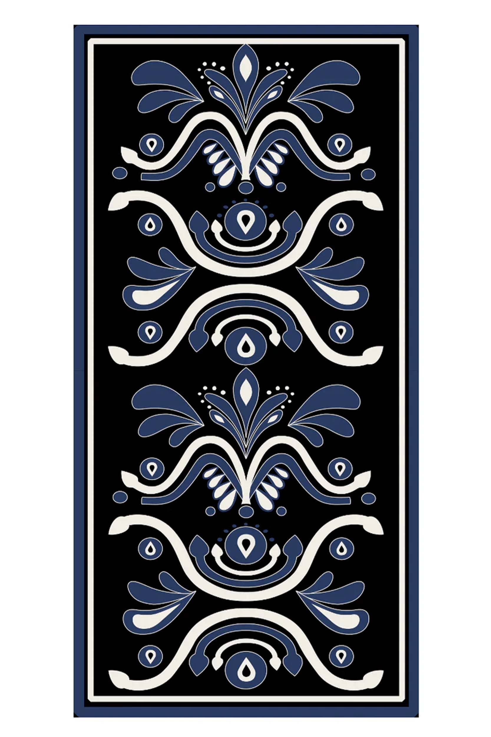 BAROQUE PRINT STOLE - BLACK