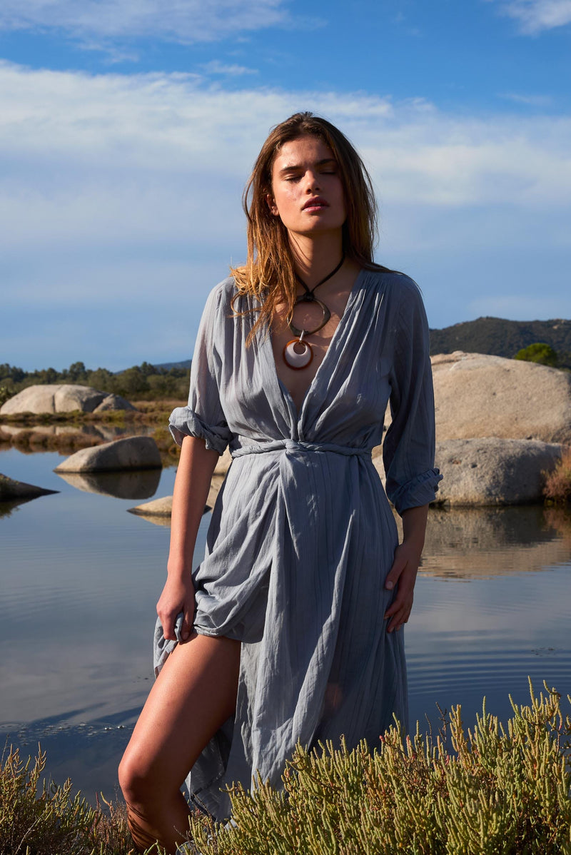 ROBE EMMANUELLE AJOUREE - WHITE