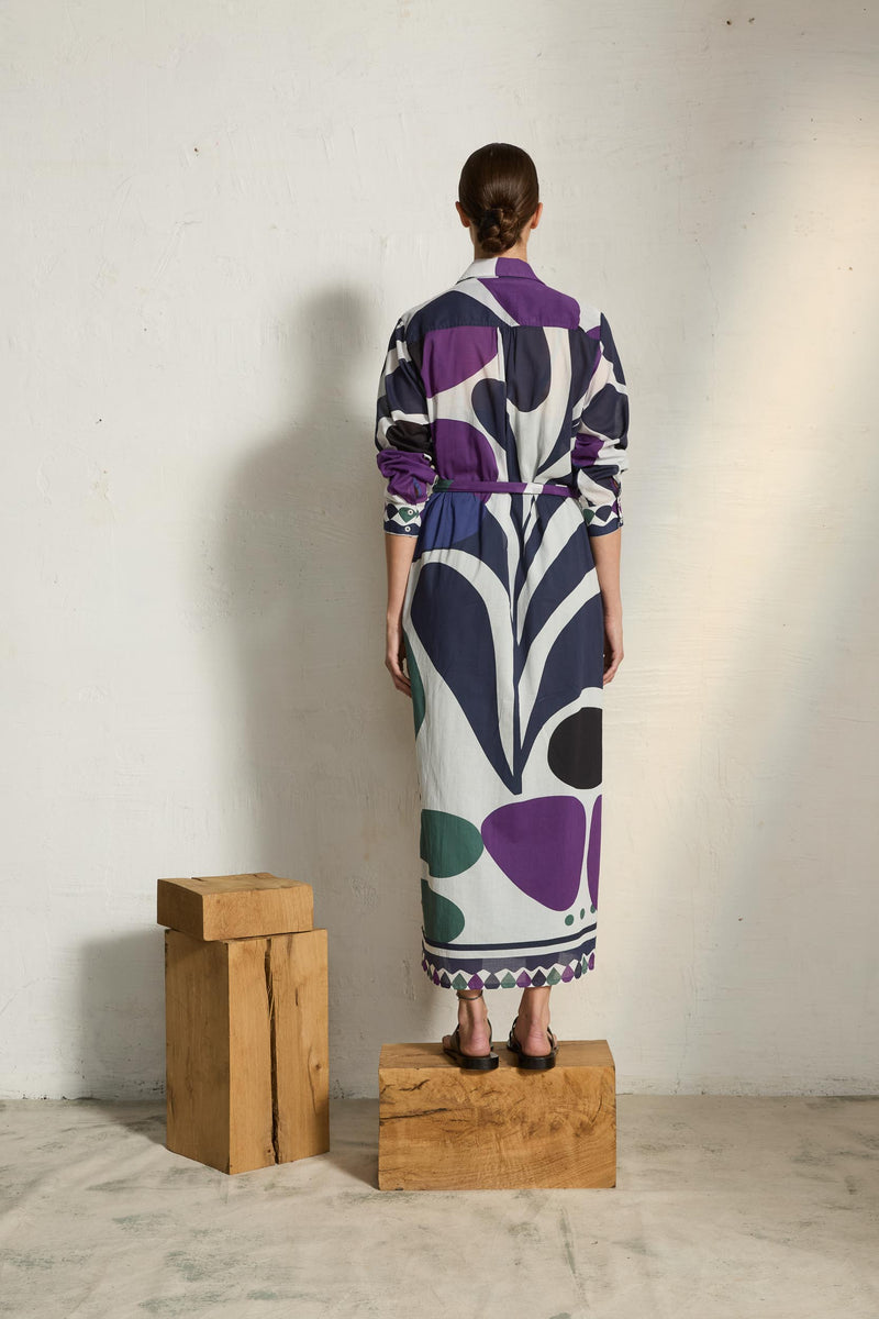 ROBE MURANO IMPRIME RIVIERA - VIOLET
