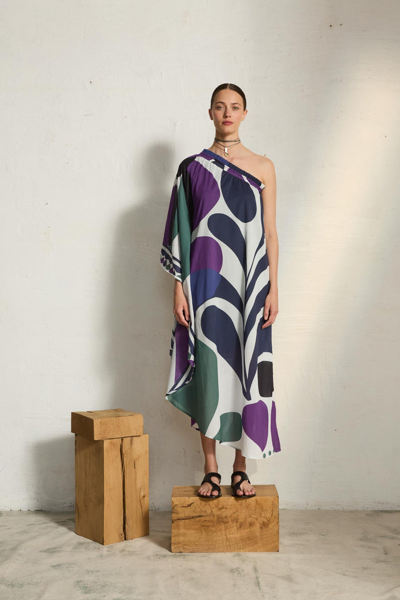ROBE LOUNA IMPRIME RIVIERA - RED