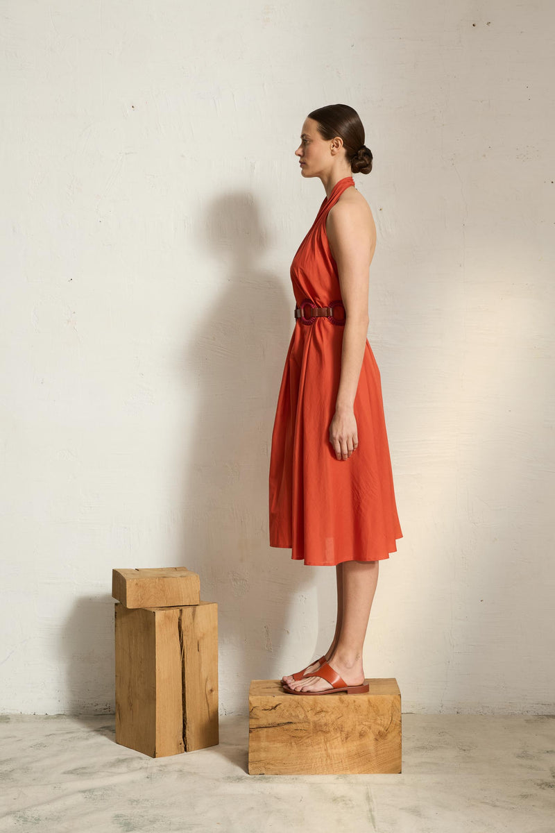 ROBE PARÉO MALIN MI-LONG ALINE - DARK AMBER