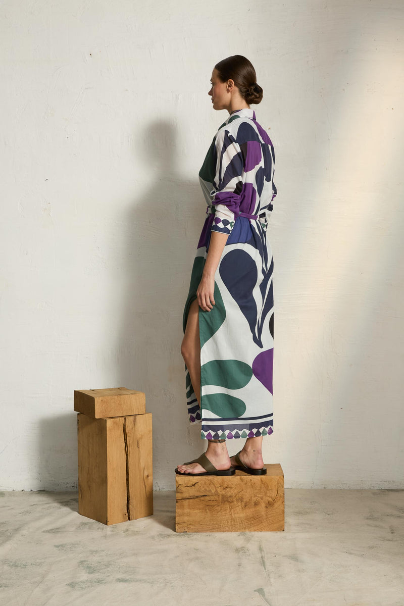 ROBE MURANO IMPRIME RIVIERA - VIOLET