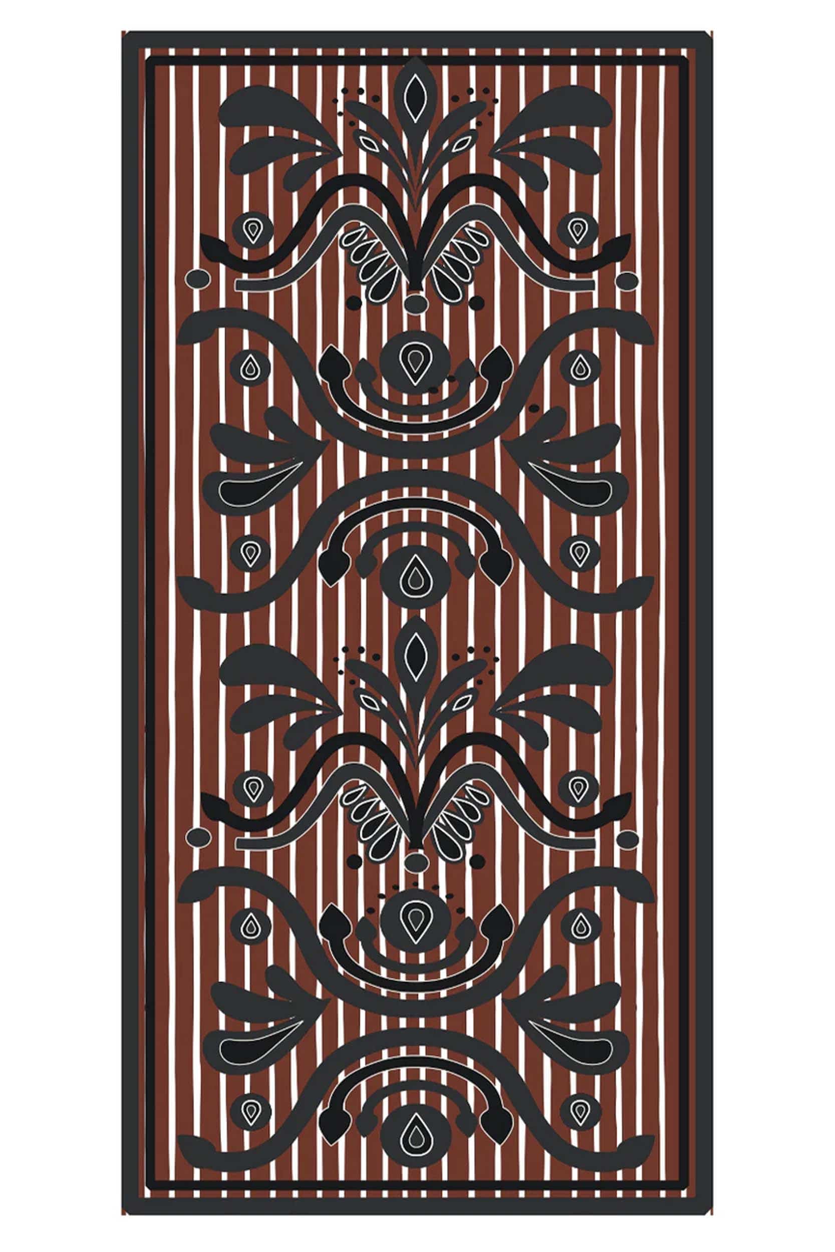 BAROQUE PRINTED STOLE - RED