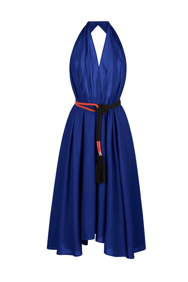 PAREO MALIN DRESS MID-LONG ALINE - PURPLE BLUE