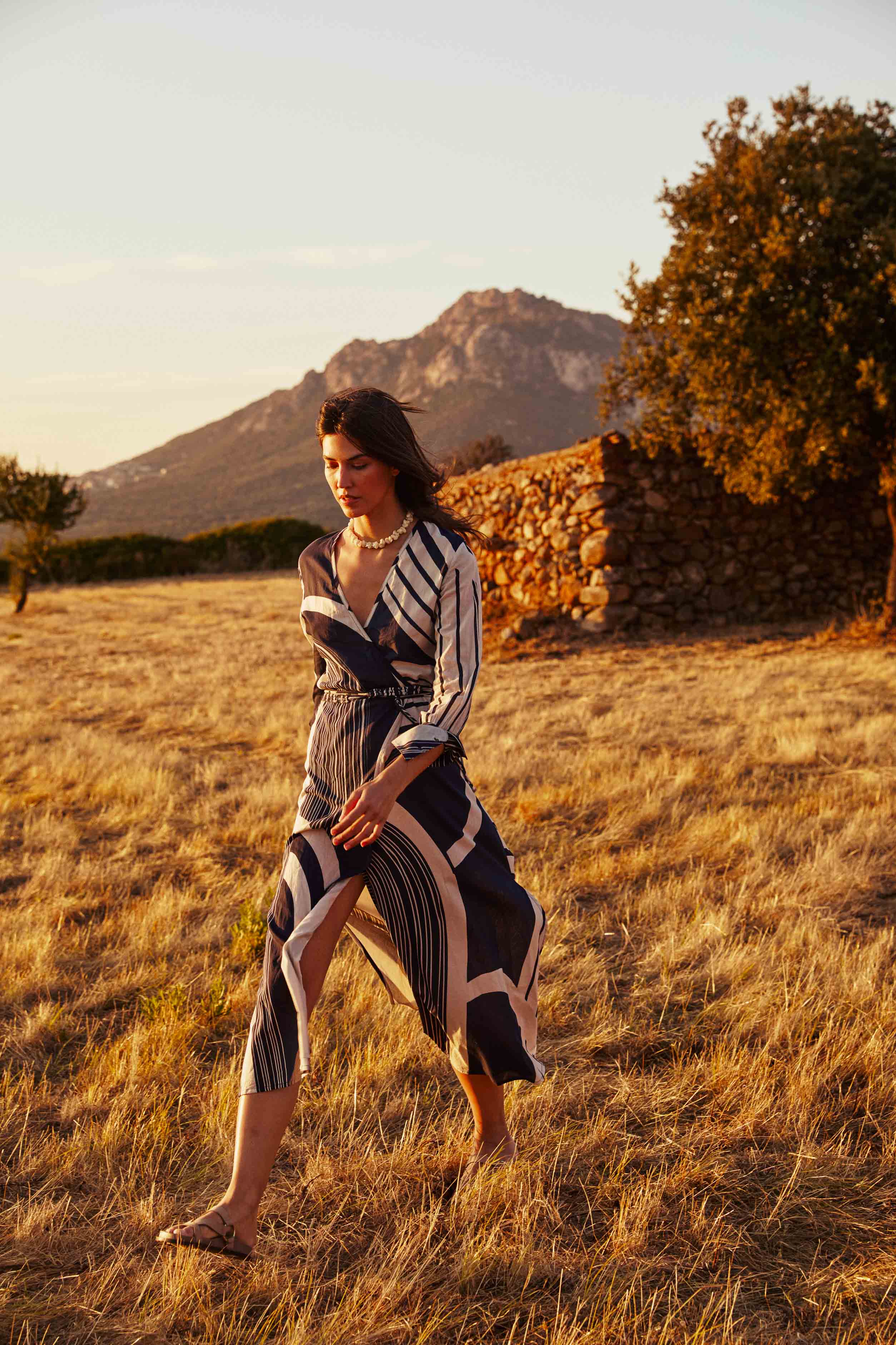 ROBE LISE IMPRIME CAROUSEL - INK BLUE